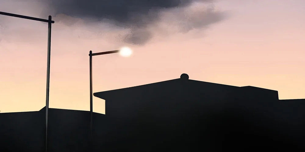 Image: Rooftops in the evening light. Image: Rooftops in the evening light.