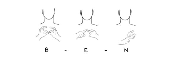 Image: Sign Language - B - E - N Image: Sign Language - B - E - N