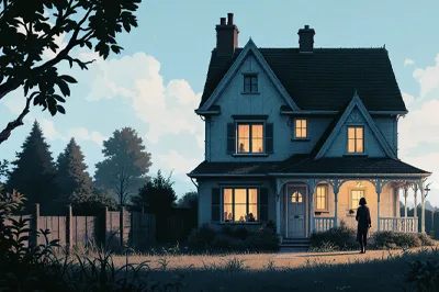 Read Vorago by Demi Yu, Canberra Girls Grammar School Image: A house in a non-descript suburban street. This image was created using AI Tools.